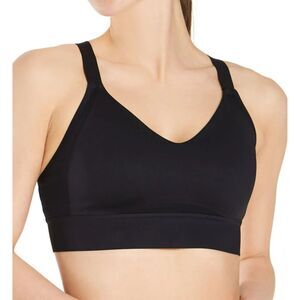 NEW Brooks Run Bra Drive Interlace 36C/D Black High Impact Compression Coverage